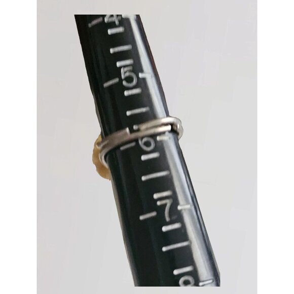 BEAU STERLING CREAM ROSE CELLULOID Ring VINTAGE ESTATE JEWELRY Size 6 RARE 925 - Picture 3 of 12